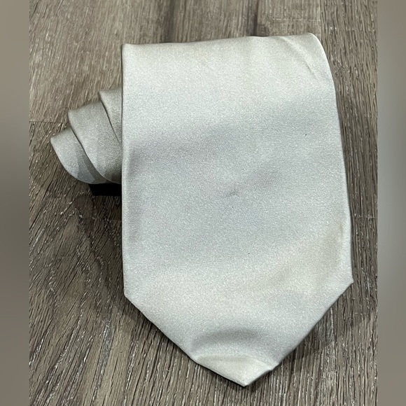 NWT Piatelli Made in Italy 100% Silk Black Tie Formal Silver Tux Designer Lux - Picture 3 of 9